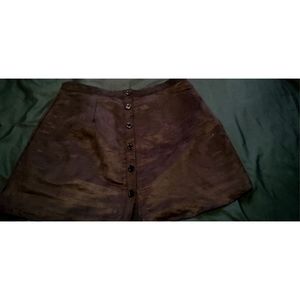 Suede Button skirt